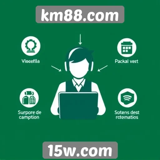 funcionalidades de suporte ao cliente no km88.com